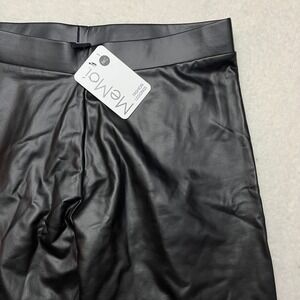 MeMoi Vegan Leather Leggings Womens M/L Black MJF02580 Fashion Slimming Stretch